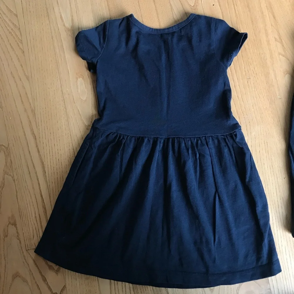 Matching Primary short sleeve dresses black sister match size 2 4-5 4 5 pockets